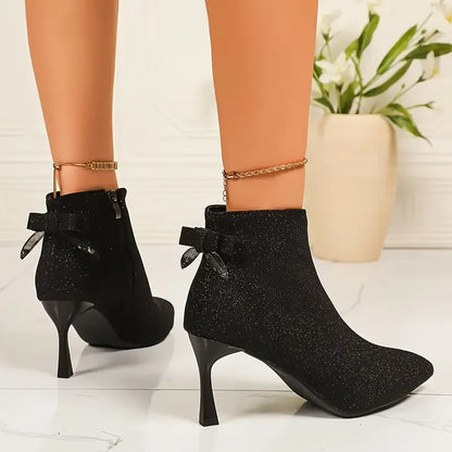 Stiletto Pointed Toe Ankle Boots