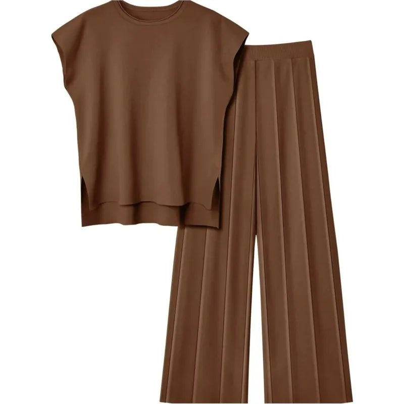 Women’s Sleeveless Top & Wide-Leg Pants Two-Piece Set