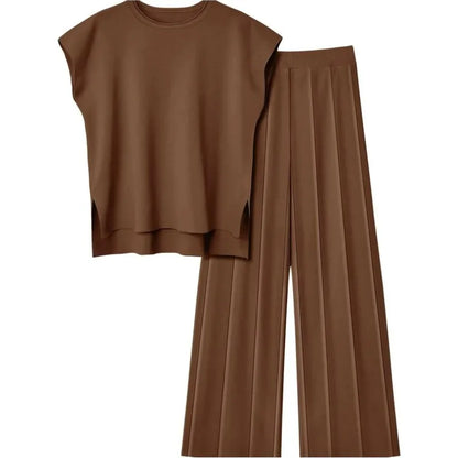 Women’s Sleeveless Top & Wide-Leg Pants Two-Piece Set