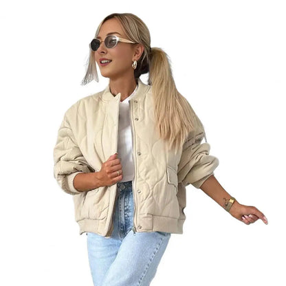 Oversize Quilted Bomber Jacket