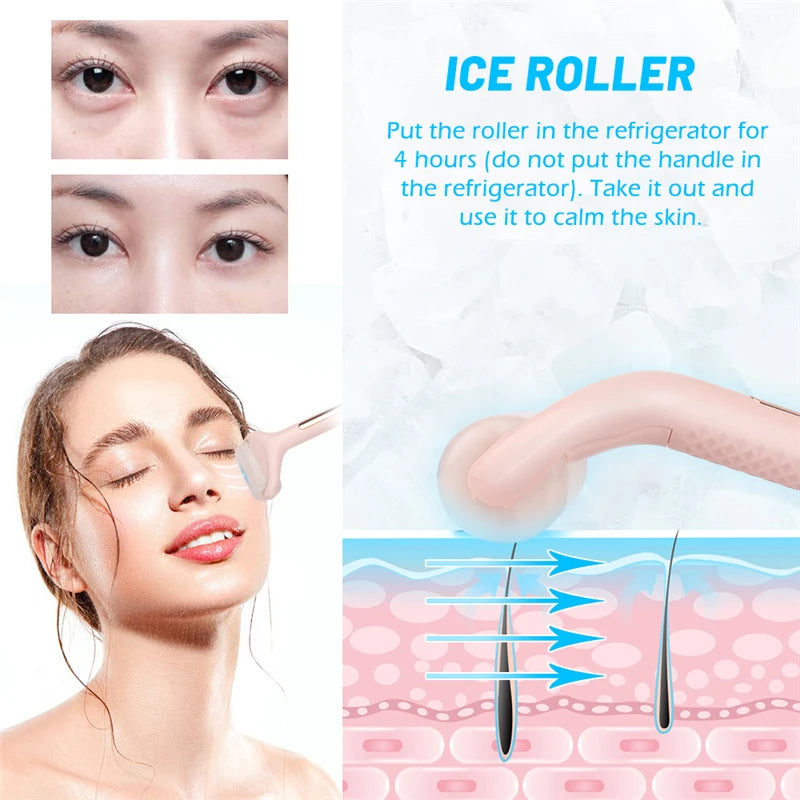 Ice Roller for Face & Eyes – Cooling Facial Massager