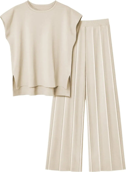 Women’s Sleeveless Top & Wide-Leg Pants Two-Piece Set