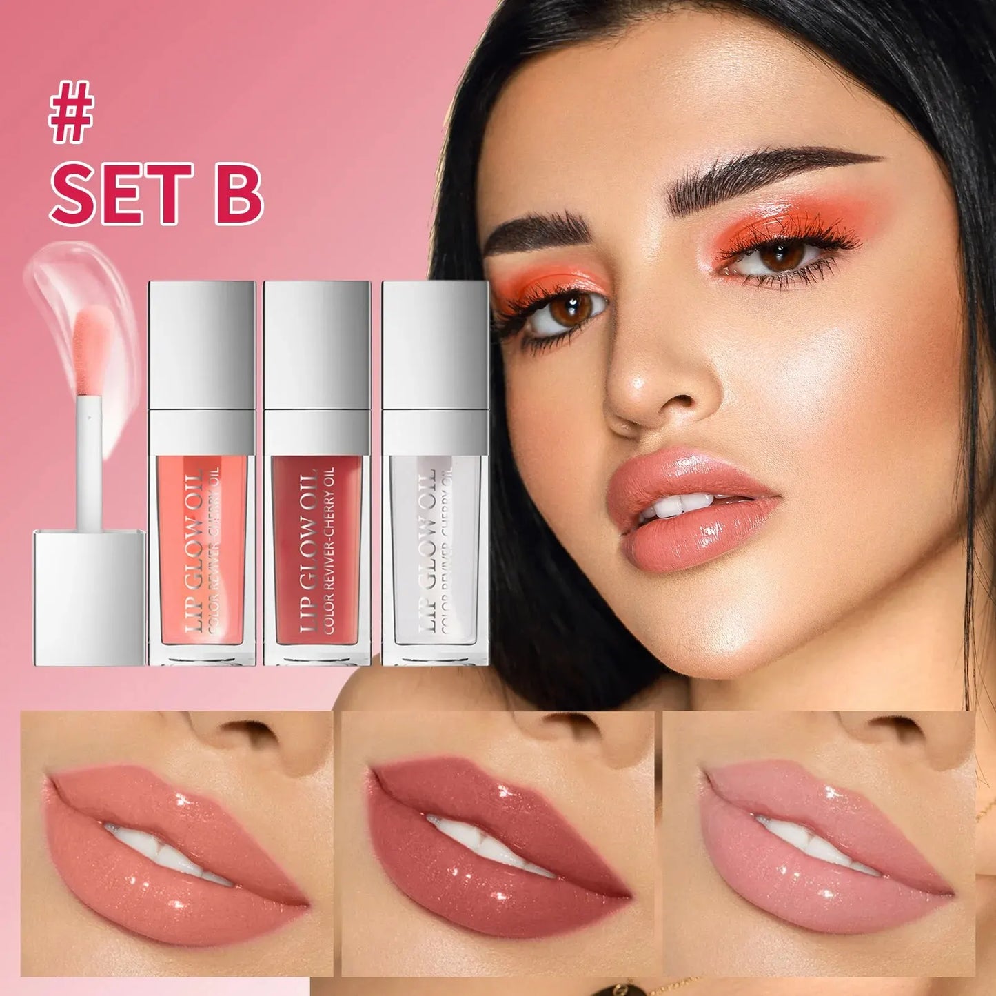 Crystal Jelly Lip Glow Oil Set