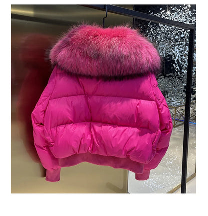 Faux Fur Collar Puffer Jacket