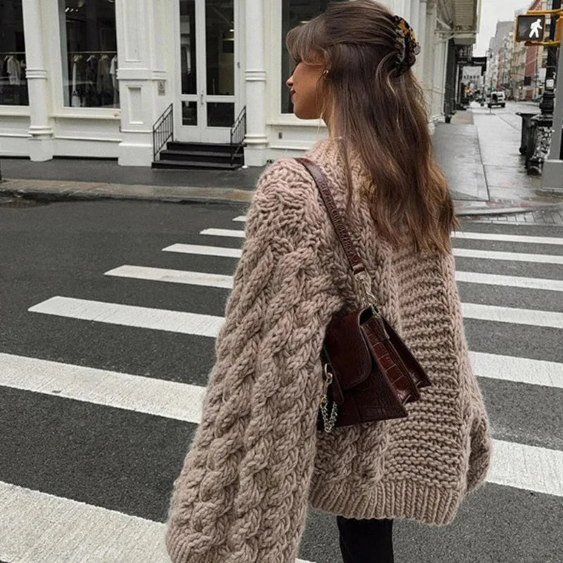Chunky Cable Knit Oversized Sweater
