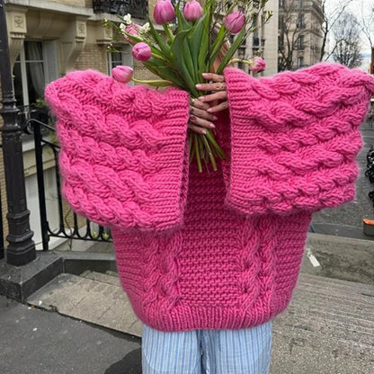 Chunky Cable Knit Oversized Sweater