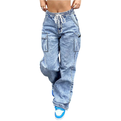 Baggy Drawstring Cargo Jeans