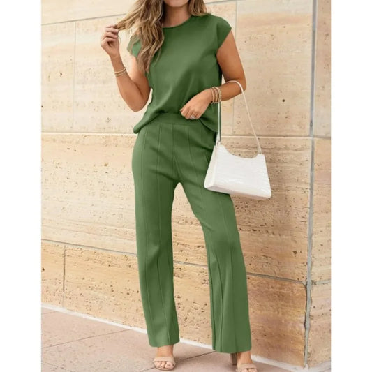 Women’s Sleeveless Top & Wide-Leg Pants Two-Piece Set