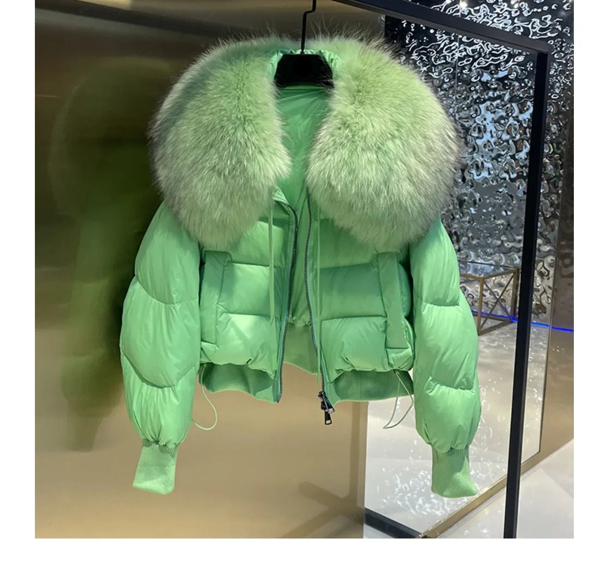 Faux Fur Collar Puffer Jacket